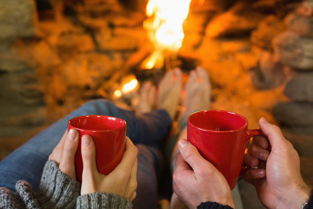 calming fireplace